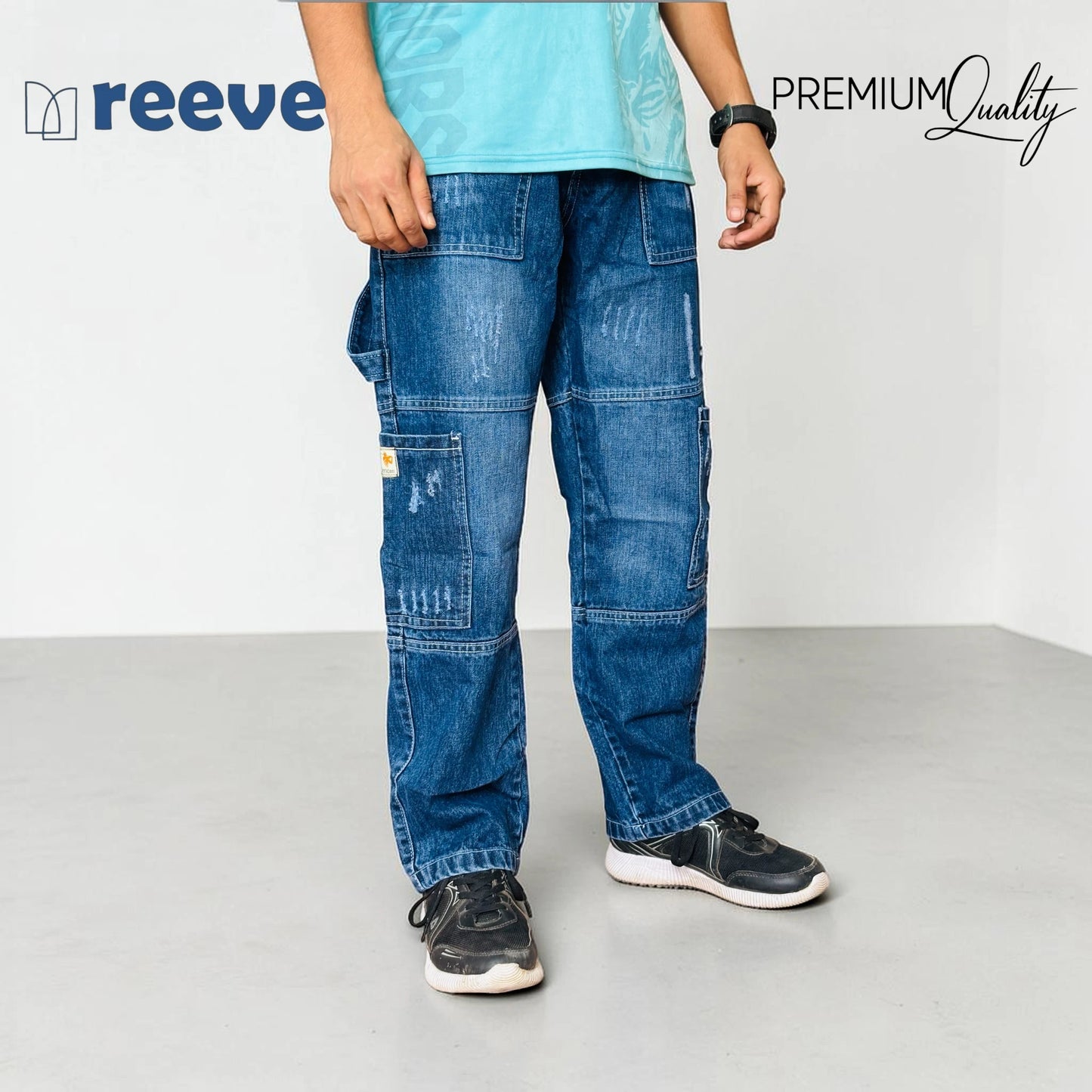 REEVE Premium 6-Pocket Baggy Cargo Jeans