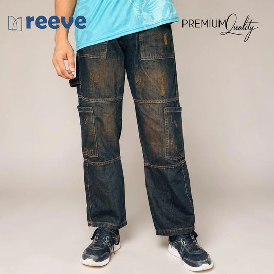 REEVE Premium 6-Pocket Baggy Cargo Jeans