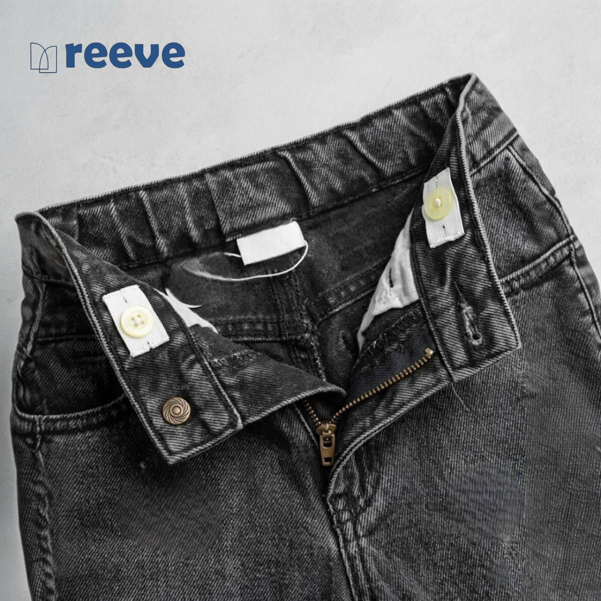 Kids' Premium Baggy Denim Pants (Age 2-8 Years) - Ash Grey | Adjustable Waist