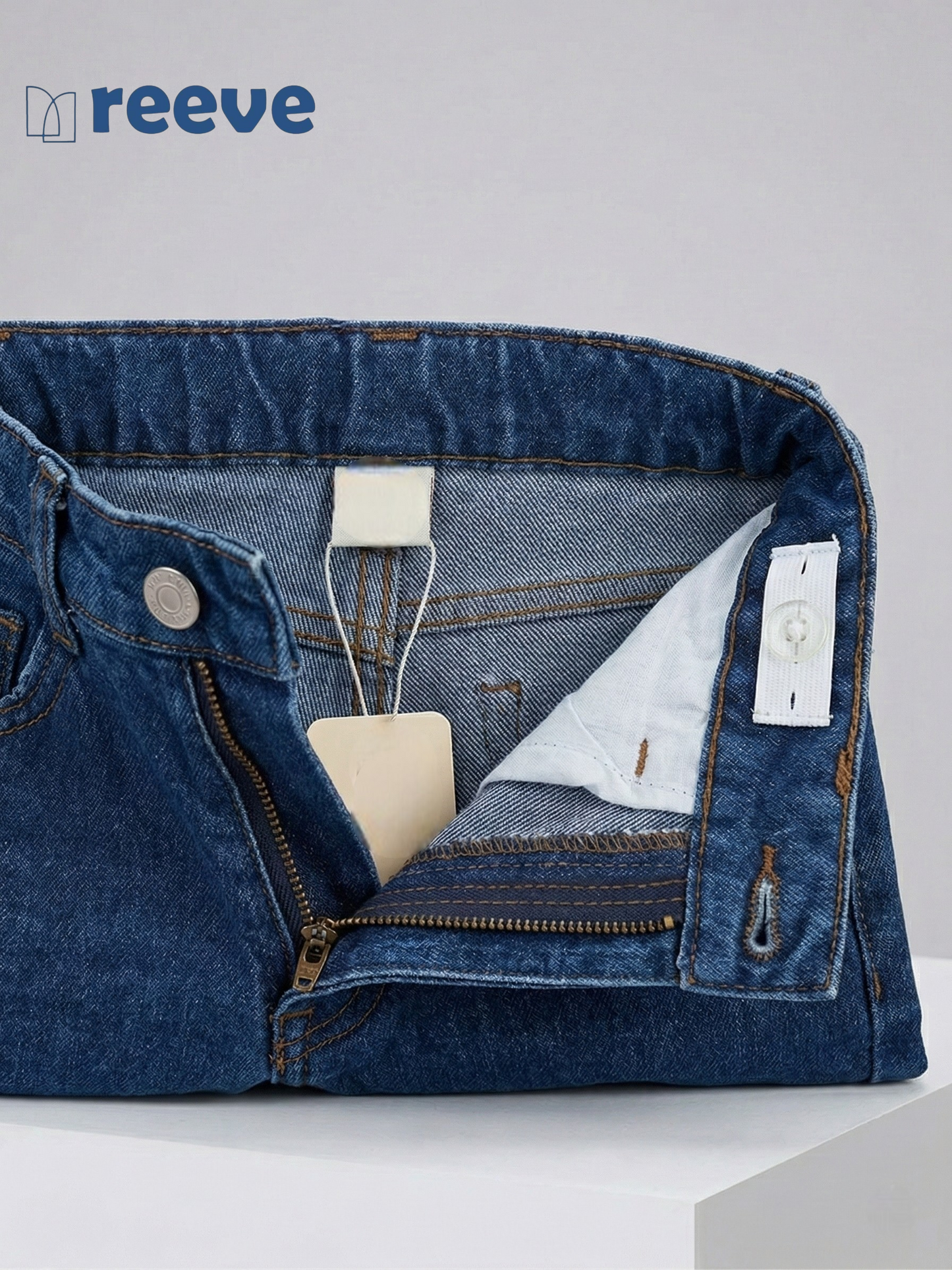 Kids' Premium Baggy Denim Pants (Age 2-8 Years) - Dark Blue | Adjustable Waist